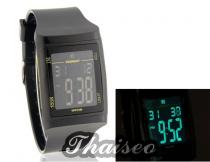 Armbanduhr Shop Wasserdichte 50 m Digital Uhr Mann - schwarz Silikonarmband